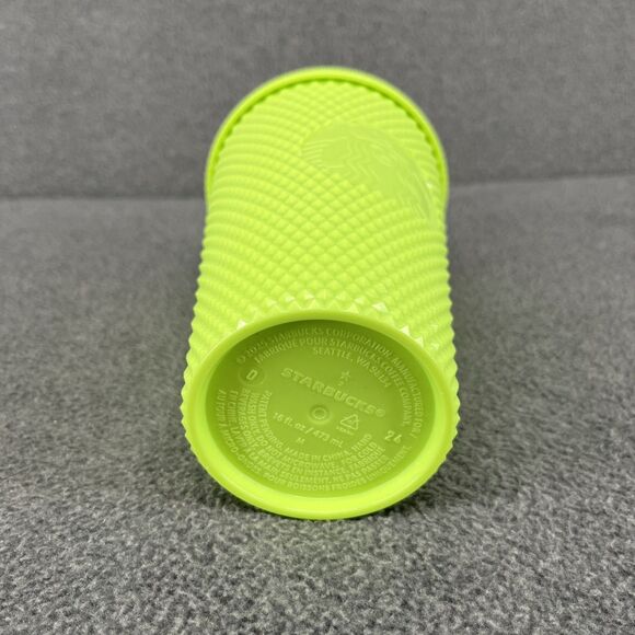 Starbucks Frappuccino Studded Dome Tumbler 16 oz Cup Summer 2025 Neon Lime - Picture 9 of 9